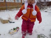 первый снег и горбатый ежик