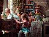 Фотосессия грудничка в домашних условиях))) фото.