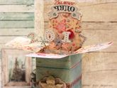 Новогодние открытки-стойки (POP-UP) в стиле шебби