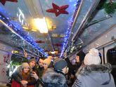 Новогодний поезд в Московском метро