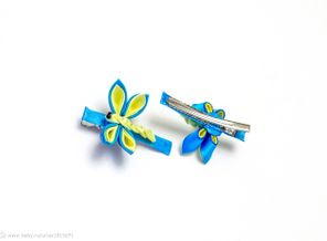 Заколки из атласных лент