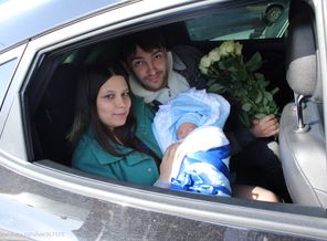 Первое появления сыночка на улице)