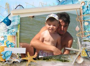 папа с сыном на Азове