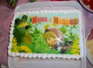 наш тортик "Наша Маша и Медведь"