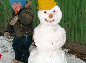 Вкусный нос у снеговика
