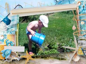 Я бабуле помогаю,всю рассаду поливаю!