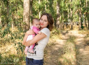 Я с мамой в осенней роще