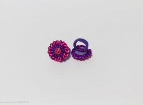 Заколки из атласных лент