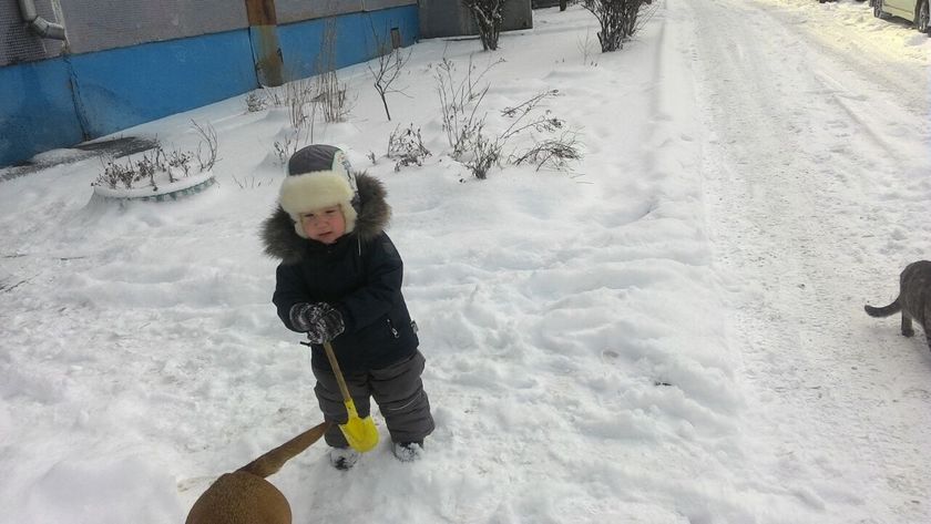 Наконец выпал снежок!!!