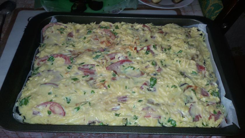 запеканочка мясная с овощами)