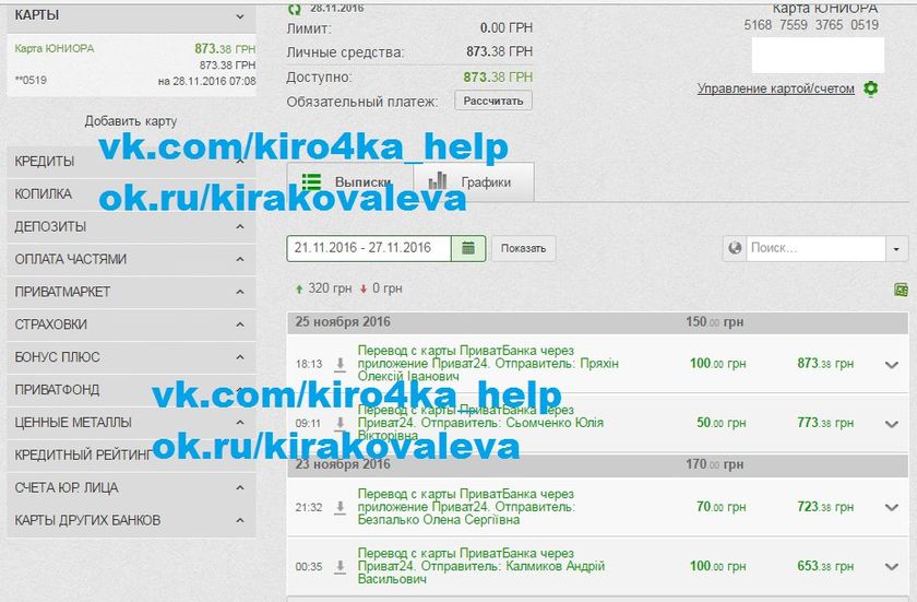 Отчет Кира Ковалёва 15-30 ноября 2016