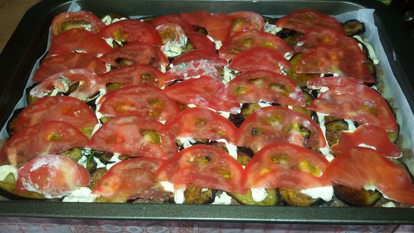 запеканочка мясная с овощами)