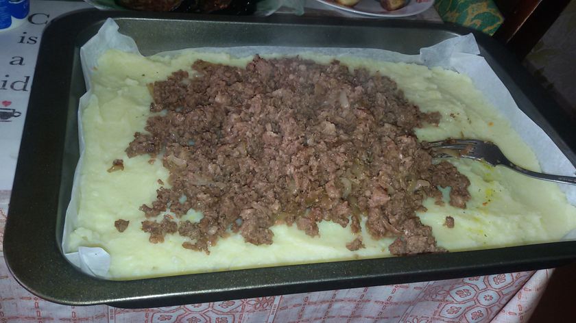 запеканочка мясная с овощами)