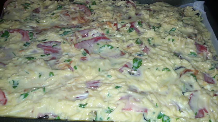 запеканочка мясная с овощами)