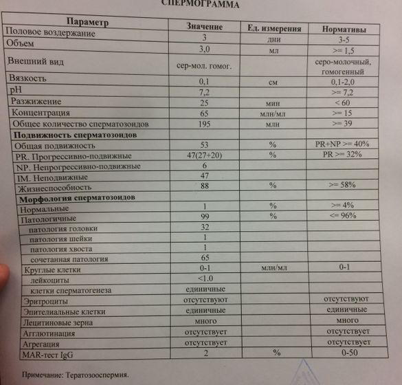 Тератозооспермия-что делать?Возможность беременности?