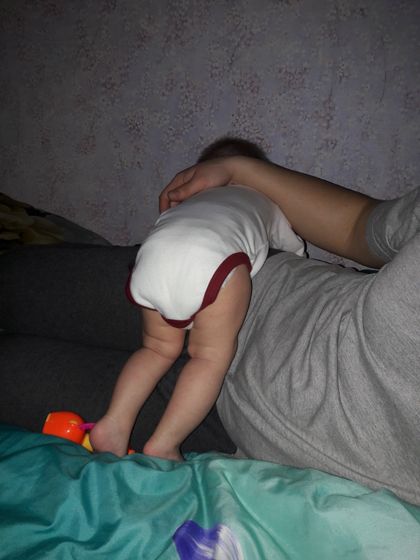 Позавчера наш сынок начал