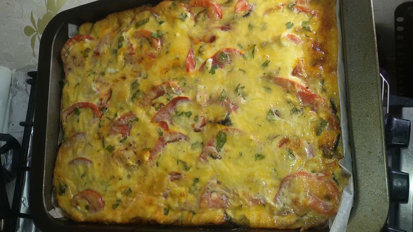 запеканочка мясная с овощами)