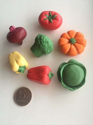 Овощи, фрукты из полимерной