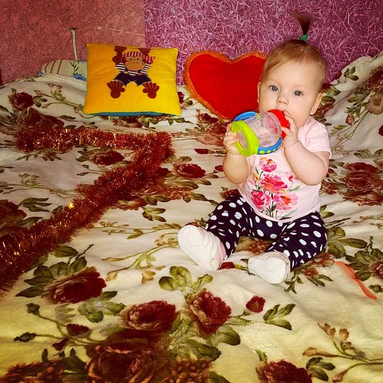 Моей малышке 7 месяцев ❤😇🎀