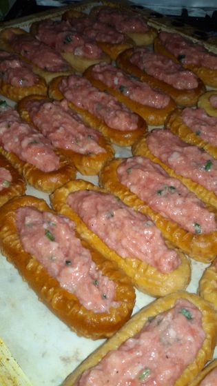 бублики с мясом))