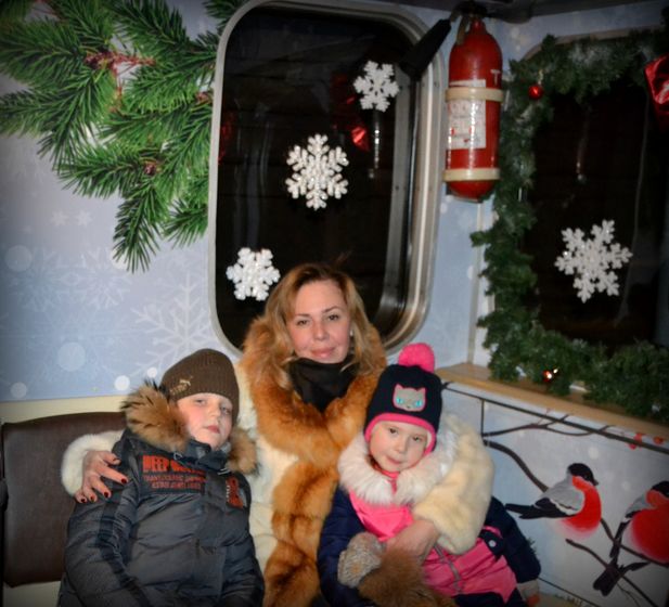 Новогодний поезд в Московском метро